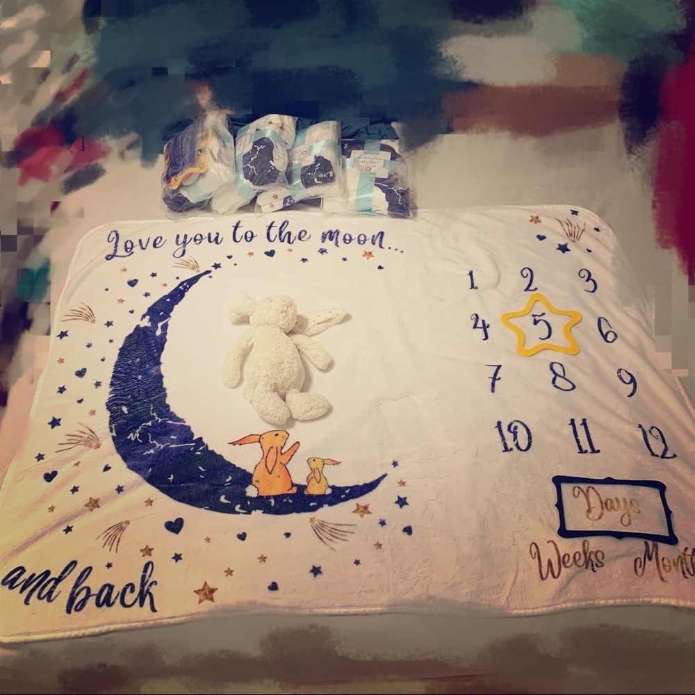 Baby milestone blanket